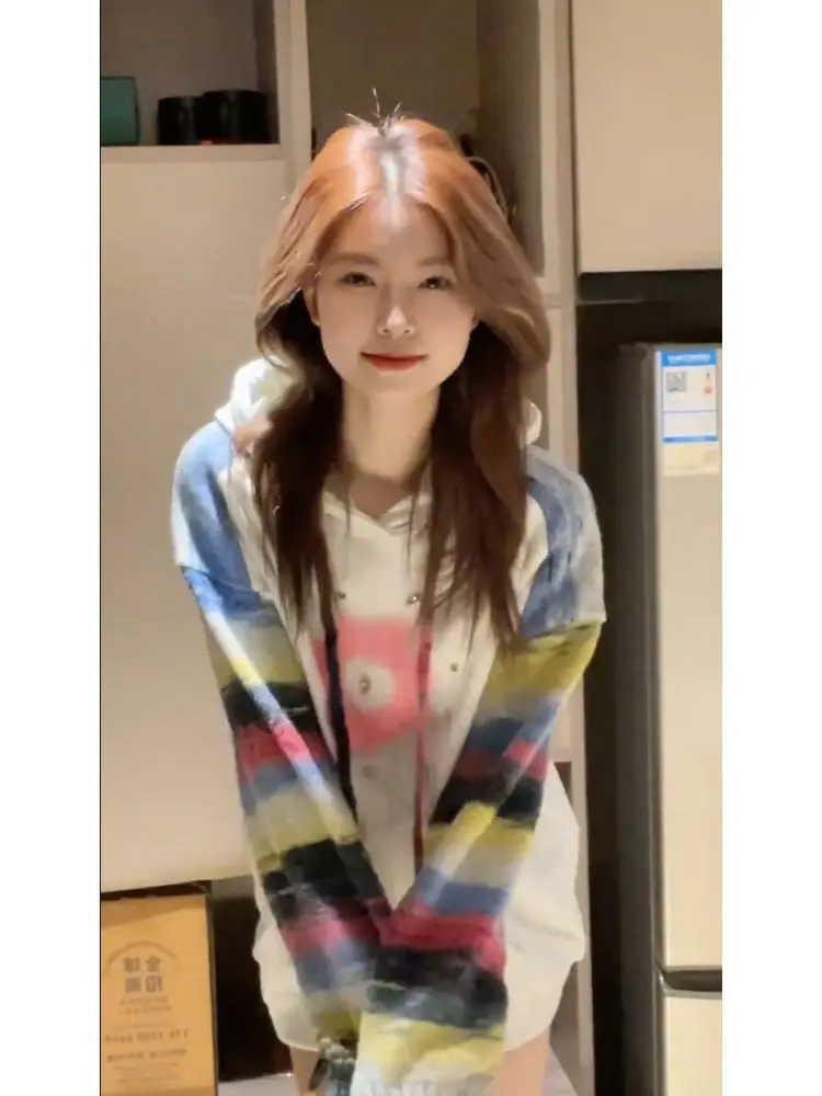 Sudaderas con capucha nuevas para mujer, ropa de calle bonita ajustada, ropa de goteo Baddie, Ups Office Ins Youth Popular Buzo