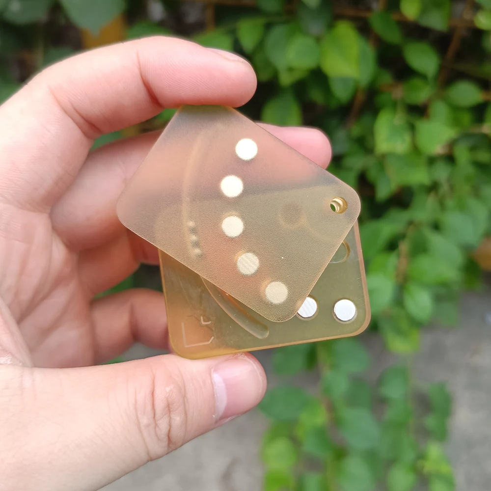 PEI素材 透明スライダー EDC フィジェットスピナー フィジェットトイ 大人用 減圧 磁気フィジェットスライダー