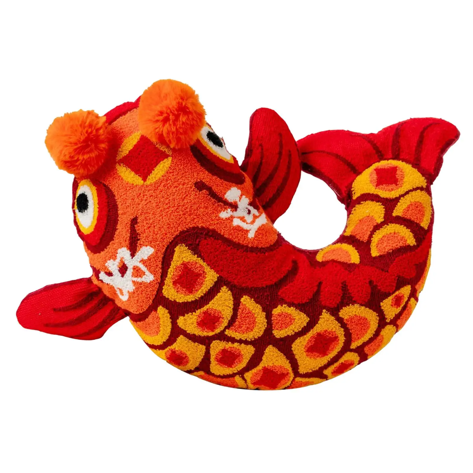 Almohada de pez de Año Nuevo Chino, centros de mesa, accesorios para fotos, cojín decorativo para respaldo para silla, dormitorio, sala de estar, sofá y oficina
