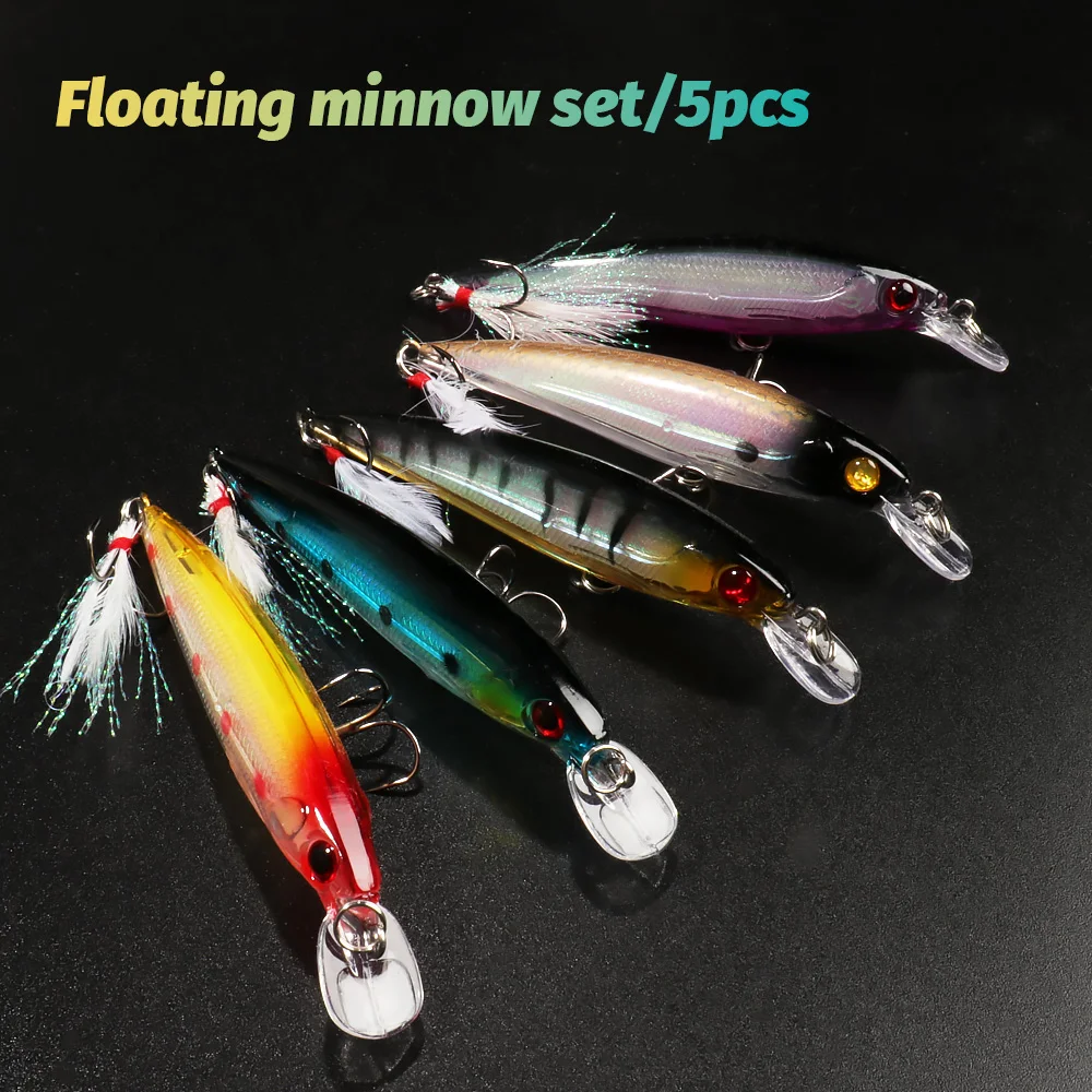 5 Stück/Set Köder-Set, schwimmender Minnow, 8 g, 13,6 g, künstlicher Köder, Bass-Haken, Wobbler, Angelzubehör, Angelkasten, Crankbait, Pesca, Jerkbait. – Detail 13