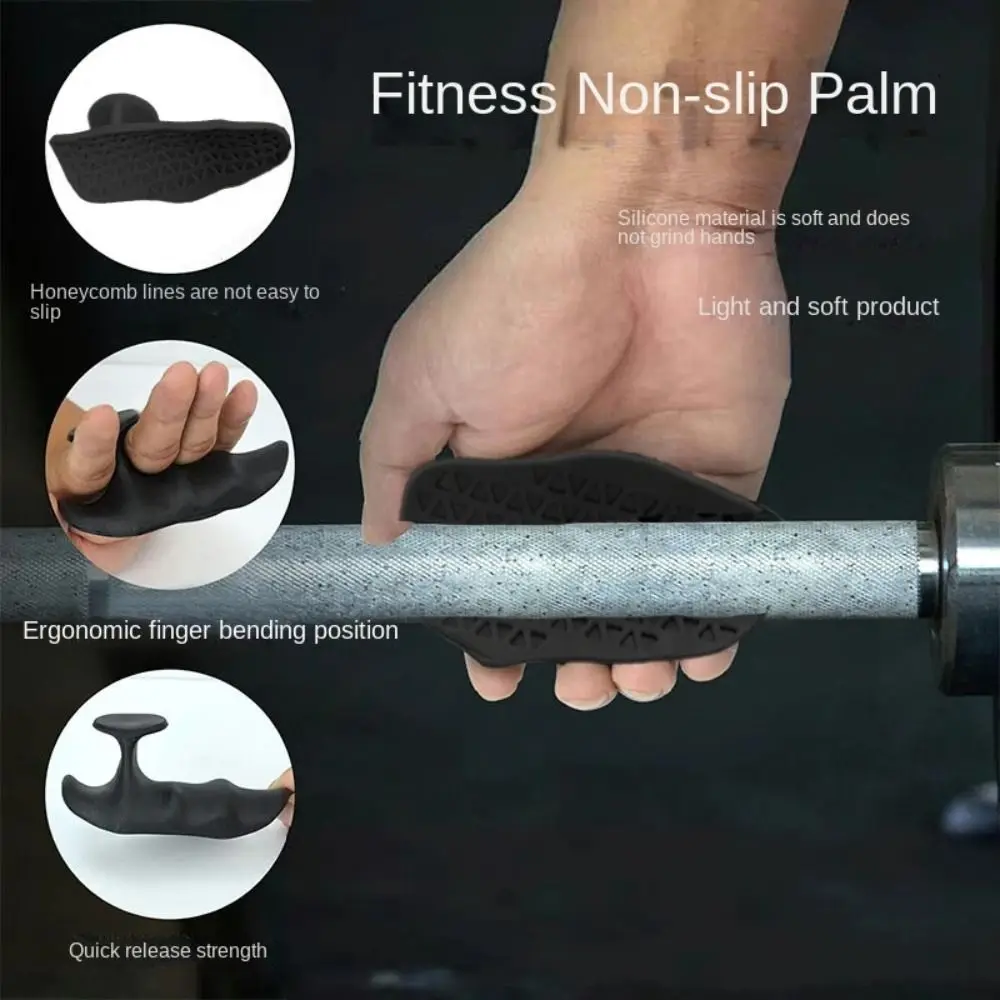 1 Pair Ergonomic Fitness Palm Guard Triangle Texture Anti-slip Weightlifting Palm Protector Elastic Soft Fitness Hand Power Belt
