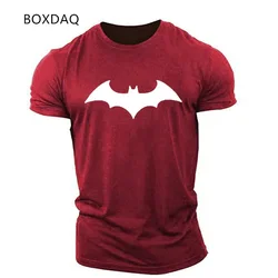 Bat Graphic Men Gym Sports t-shirt manica corta Fitness Running Sports top oversize 6XL Plus Size Workout Casual 3D Print Tee