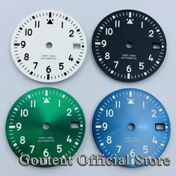 Goutent 29mm Sterile Black White Blue Green Watch Dial Fit NH34 NH35 Movement Fit 3 O'Clock Crown 3.8 O'Clock Crown