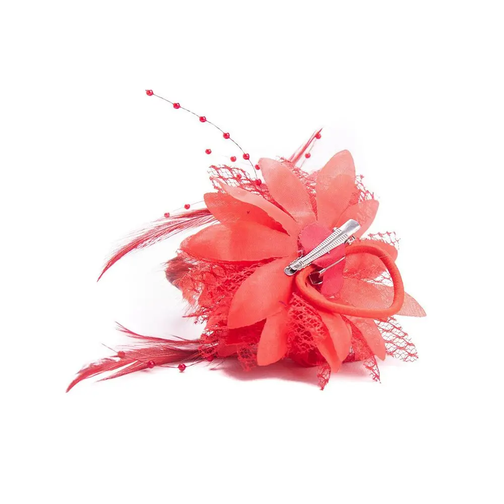 Brosche Lateinamerikanischer Tanz Haarschmuck Braut-Haarnadel Kopfschmuck Federn Haarspange Handgelenk-Blume Hochzeits-Haaraccessoires