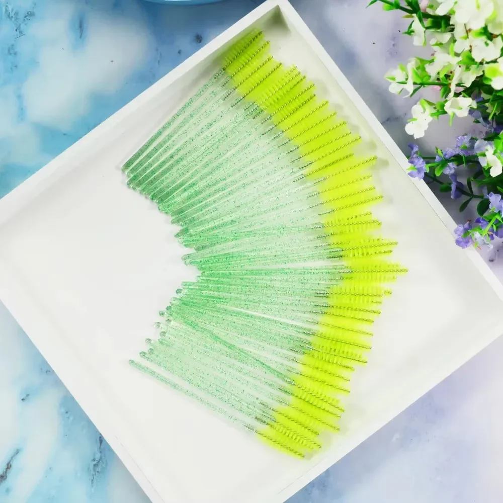 Brosse à sourcils jetable pour Extension de cils, 50 pièces, baguette de Mascara, applicateur, bobines, ensemble de pinceaux cosmétiques, outils de maquillage