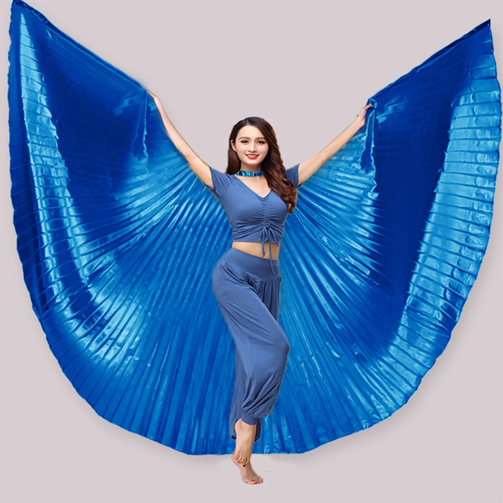 Costumi per adulti con ala di danza del ventre a 360 gradi, oggetti di scena per festival, rosso