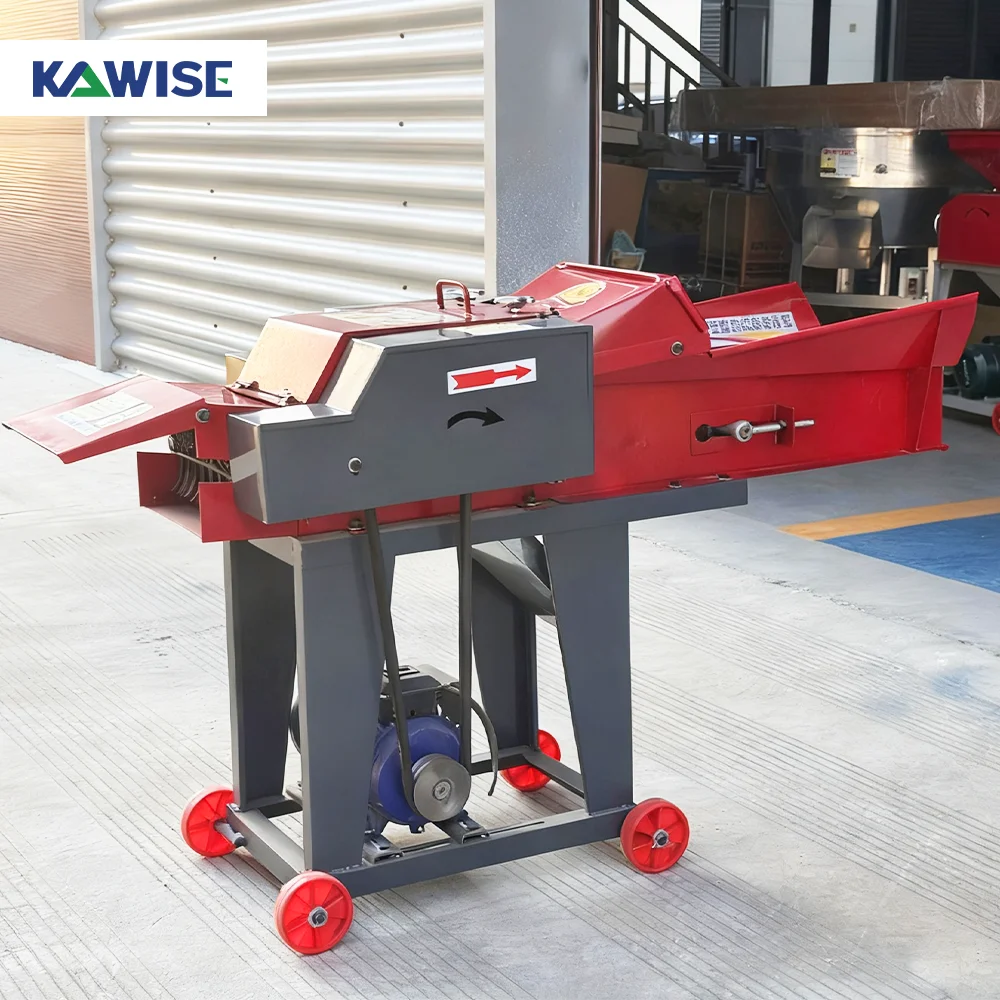 AIROW Forage Chopper Machine Electric Large Capacity for Wet Dry Fodder Grass Straw and Silage Processing