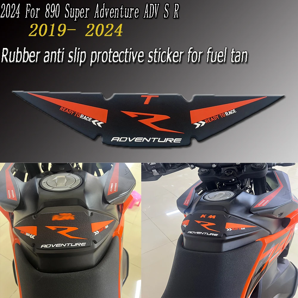 

Description ﻿﻿ ﻿ 2024 For 790 Super Adventure ADV S R 2019- 20224 Motorcycle Non-slip Side Fuel Tank Stickers Waterproof Pad Rub