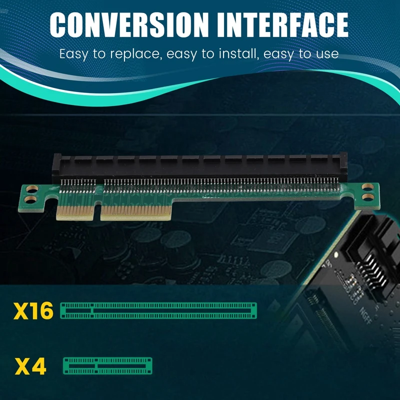 BTC 채굴용 확장 라이저 카드, PCI-E 4X-PCI-E 16X 변환기 어댑터 카드, PCI Express 4X-16X 확장 어댑터