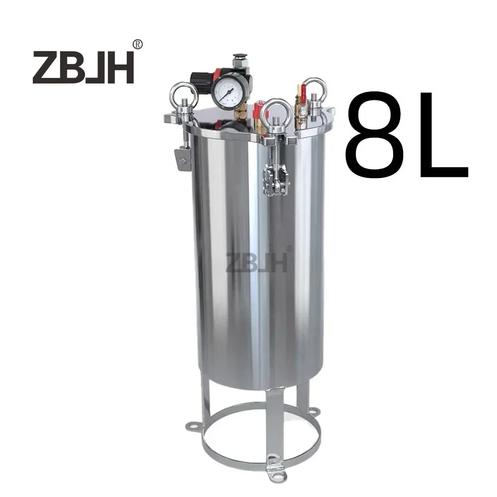 8L Dispensing bucket Liquid glue dispensing stainless steel pressure tank Dispensing storage tank accept 1L~100L customized