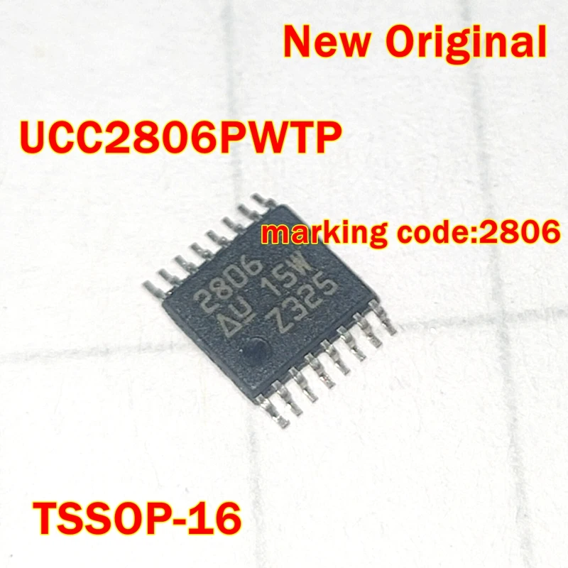 

1pcs to 10pcs UCC2806PWTP UCC2806PW New Original TSSOP-16 marking code:2806 LOW-POWER, DUAL-OUTPUT, CURRENT-MODE PWM CONTROLLER