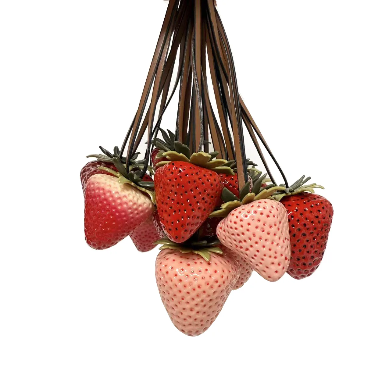 

3D resin strawberry bag charm Christmas new cute keychain pendant for phone lanyard bag accessories jewelry bag accessories