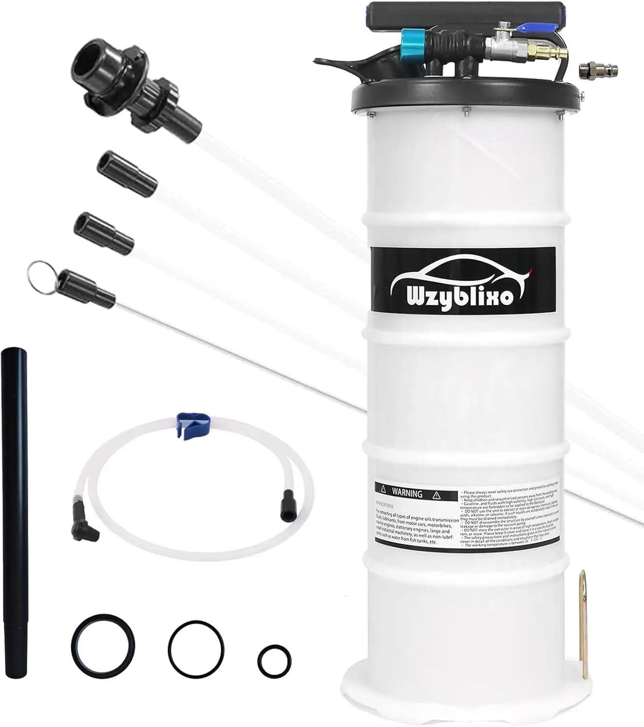 

6.5L Oil Extractor - Pneumatic/Manual Vacuum Fluid Pump with Extended Hose for Automotive Fluids
