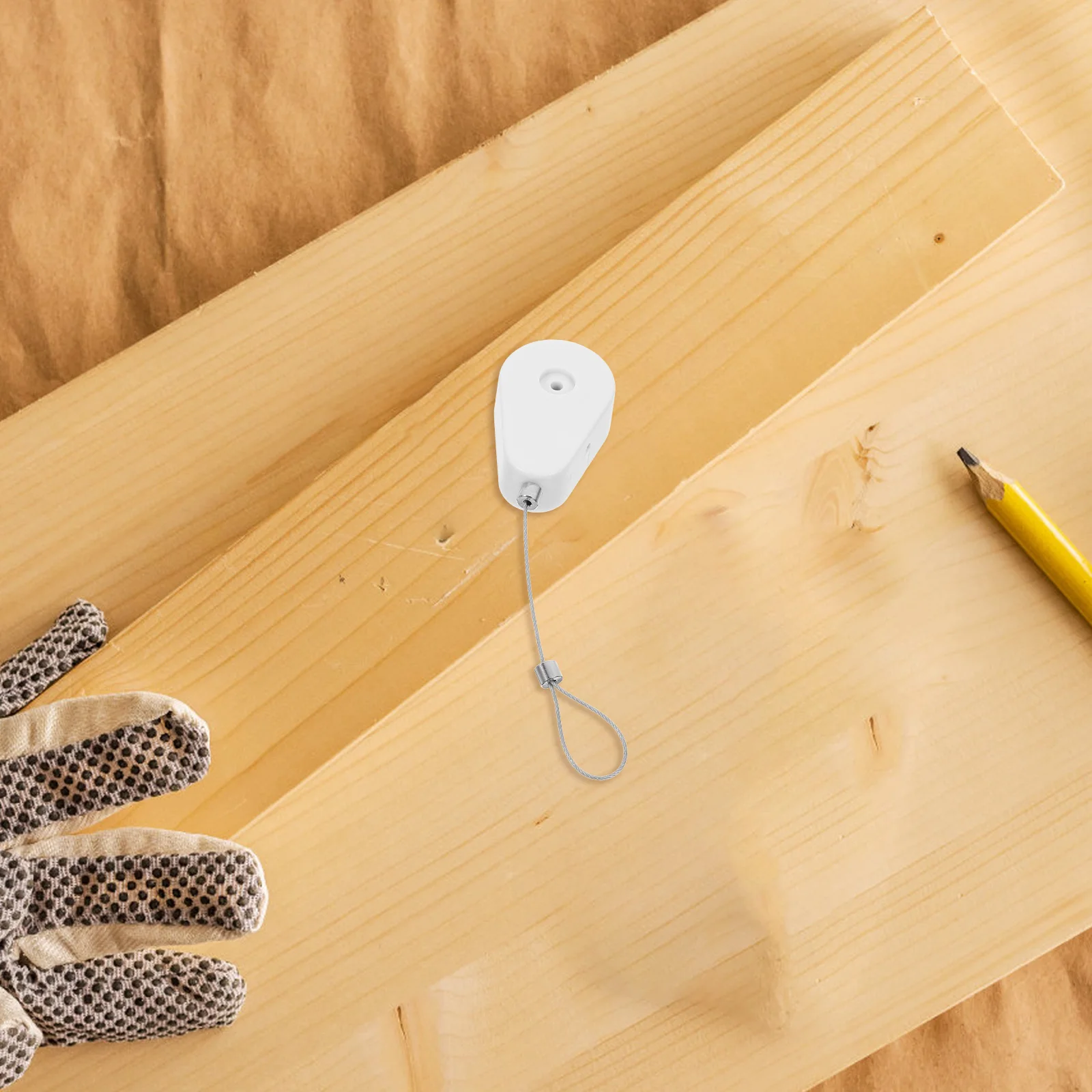 مجموعة واحدة من صندوق حامل الكابلات الأوتوماتيكي القابل للسحب، قفل سلك فولاذي مضاد للسرقة لأمن الإلكترونيات، تصميم مدمج، #5