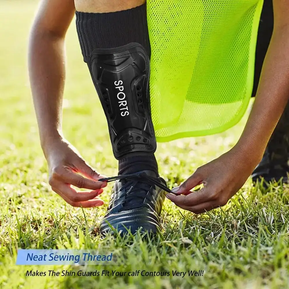 Soccer Shin Guards Pads Football Protectors Adult Kids Shinguards Set Light Sock Insert Board Training Legging Protective Gear