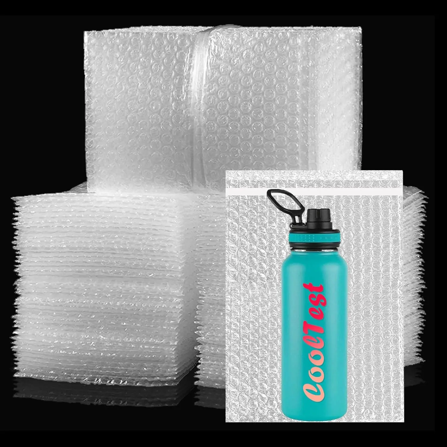 

50 Pack 6x10in Self-Seal Bubble Cushioning Wrap Bags, Double Wall Shockproof Protective Pouches for Moving Shipping Packing