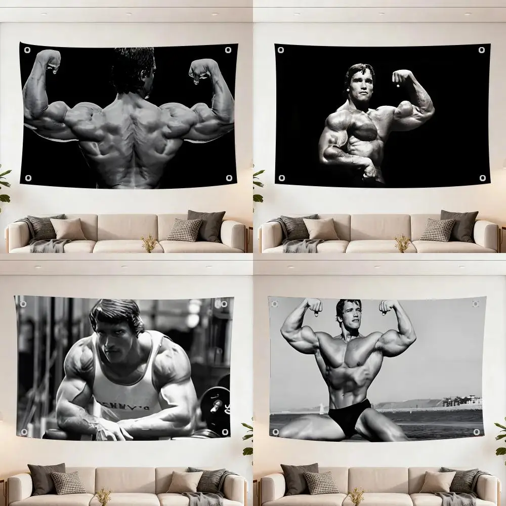Fitness Fanatic A-Arnold Schwarzenegger Flags Decoration Flag Indoor Outdoor Hanging For Bedroom Living Room Bar Garden Party