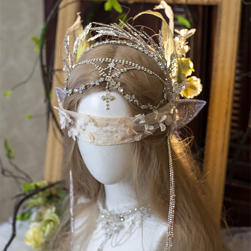 

[Elf legend] lolita lolita hair accessories adult ceremony mori Korean bride hair accessories children princess hair crown