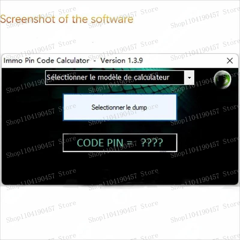 IMMO Pin Code Calculator V1.3.9 Repair equipment Diagnostic software Pin Code Calculator IMMO 1.3.9 obd2 scanner Code reader VCI