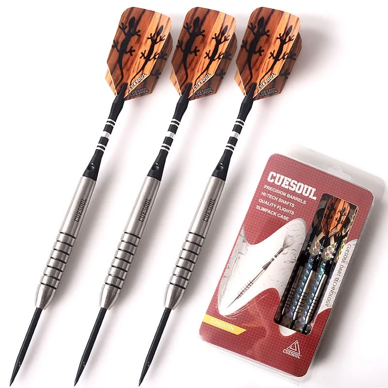 CUESOUL 90% Tungsten 18g Steel Tip Dart Set  Professional Darts with Slim Case