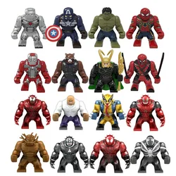 Anime Model Figures Big Goblin Spiderman Iron Man Venom Captain Hawk Deadpool Technic Armor City Gift Toys