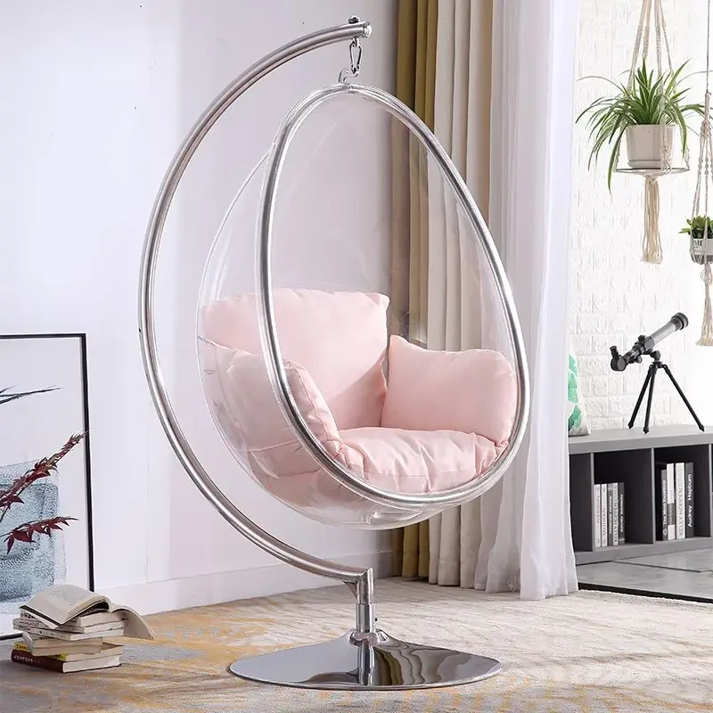 Hanging Chair Hemisphere Hanging Space Bubble Chair Indoor Egg shape Basket Household Outdoor Swing Balcony Lazy Chaise Lounge