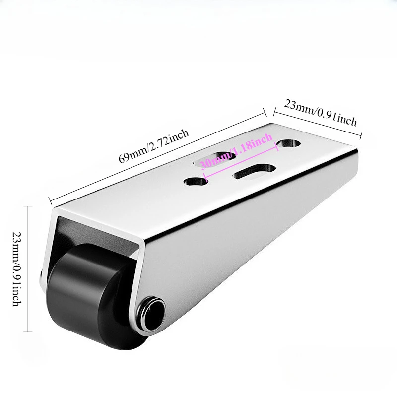 2Pcs Heavy-Duty Silent Sliding Door Wheel Set - Metal Construction, For Under-Bed Storage Units, Storage Bins, Sliding Track Whe view 4