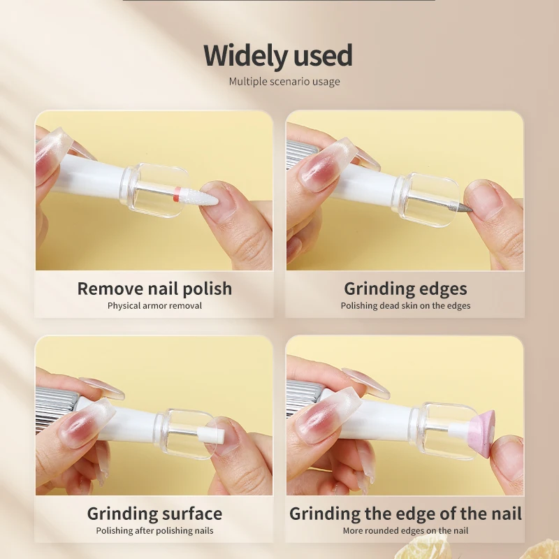 전동 네일 폴리셔 드릴 비트 전문가용 손톱 연마 광택 죽은 피부 제거 아트 샌딩 파일 펜 매니큐어 기계