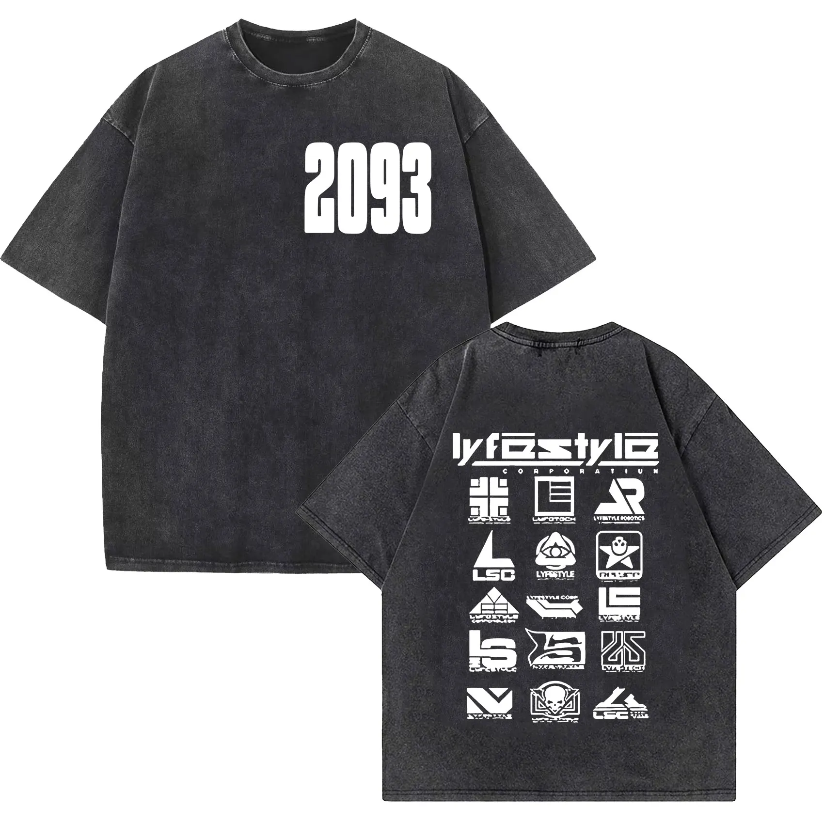 Rapper Yeat 2093 Lyfestyle New Album T Shirts Men's Hip Hop Vintage Washed Short Sleeve T-Shirt Unisex Gothic Punk Clothing Tees