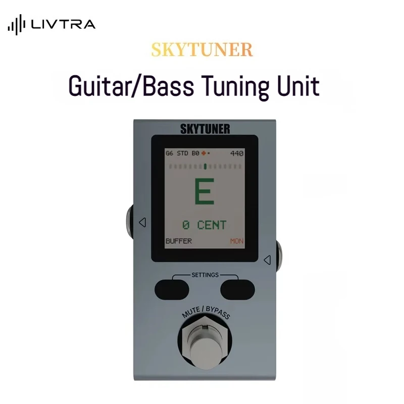 Livtra Skytuner Multi-string floor tuner Guitar Bass Tuner Rechargeable Lcd Display Professional Polyphonic Tuner For Instrument
