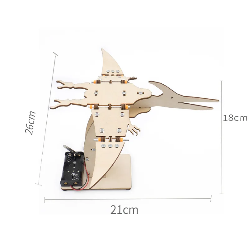 DIY Pteranodon dinosaurio STEM tecnología ciencia juguetes Kit de herramientas experimentales aprendizaje educativo juegos de rompecabezas de madera para niños