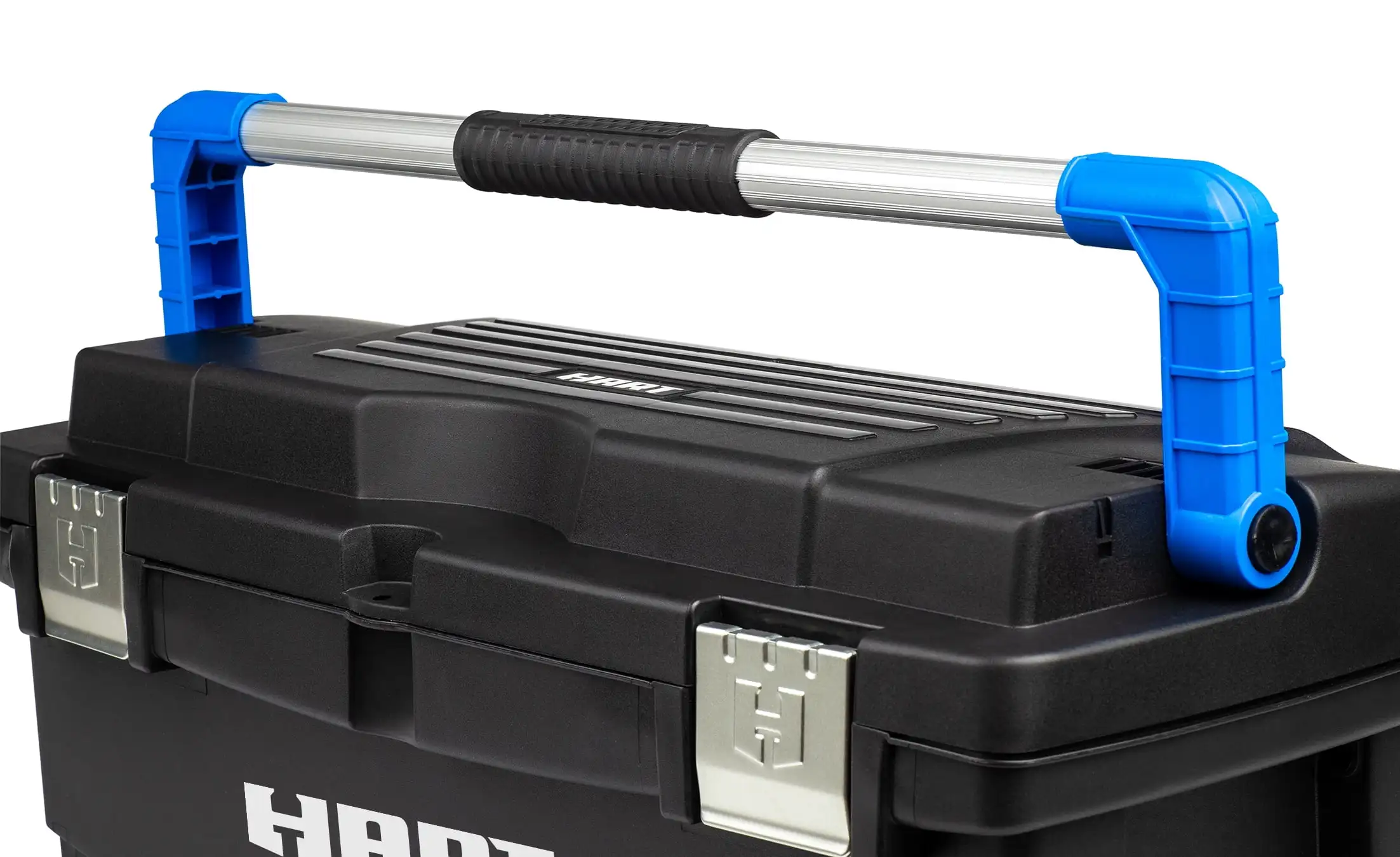 Armazenamento e organização Toolbox, ferramenta resina, acentos preto e azul, 26 polegadas, novo