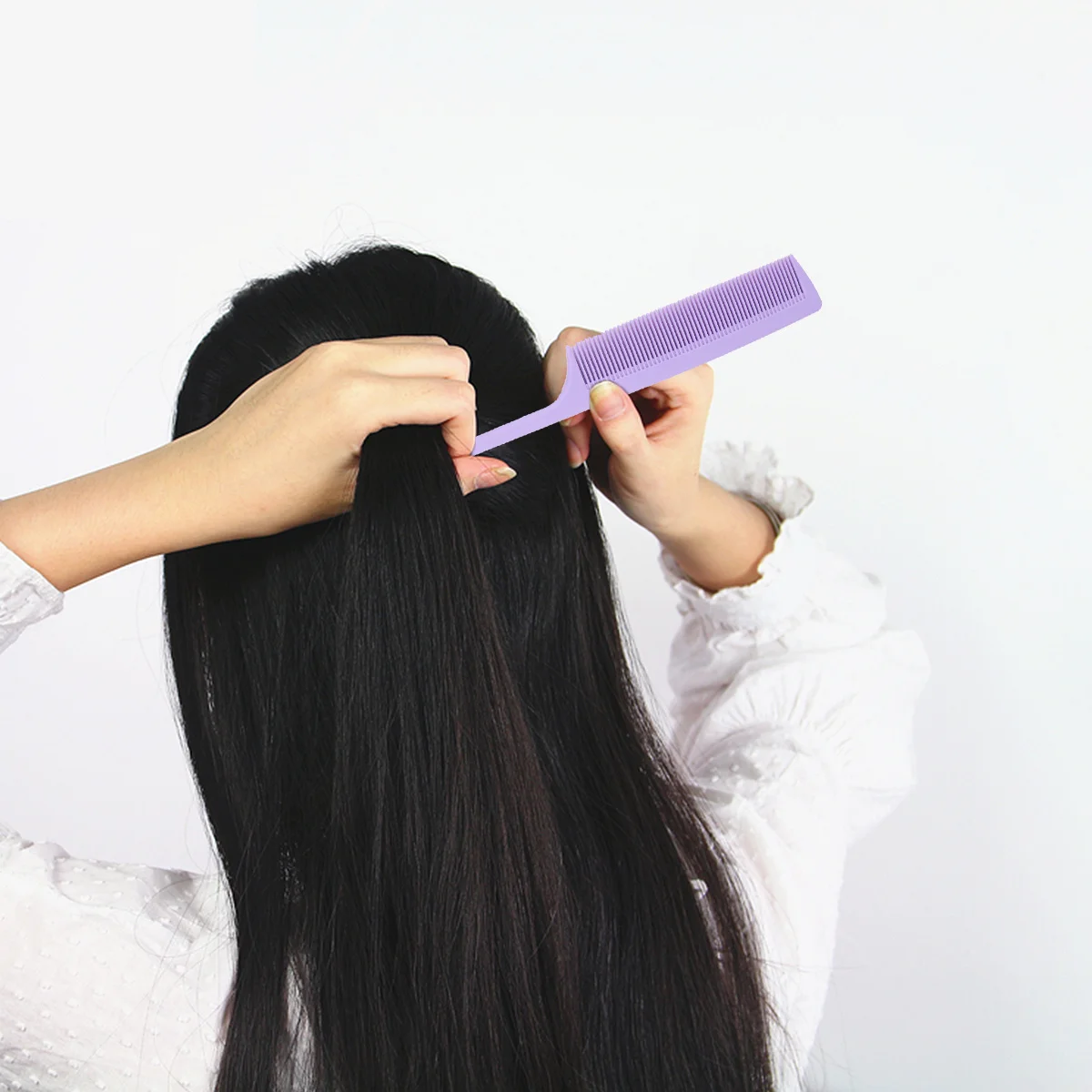 

2PCS Haircutting Comb Barber Combs Picking Comb Portable Hair Comb Hairdressing Pointed Tail Comb for Home Salon (Purple)