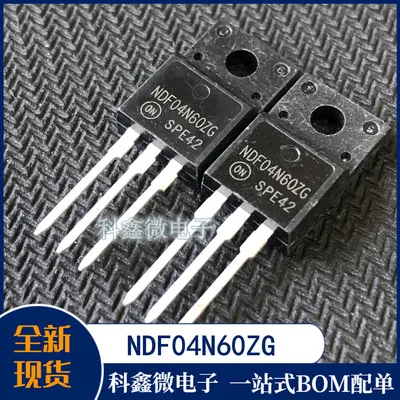 Original 5PCS/ NDF04N60ZG 04N60ZG TO-220F 600V 4A