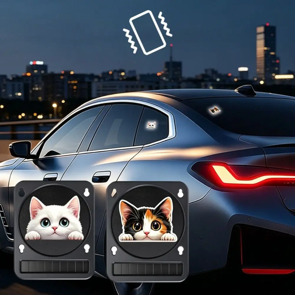 Solar Powered Car Warning Light 3D Dynamic Vibration Sensor LED Warning Light Triangle Window Design Light Sensor