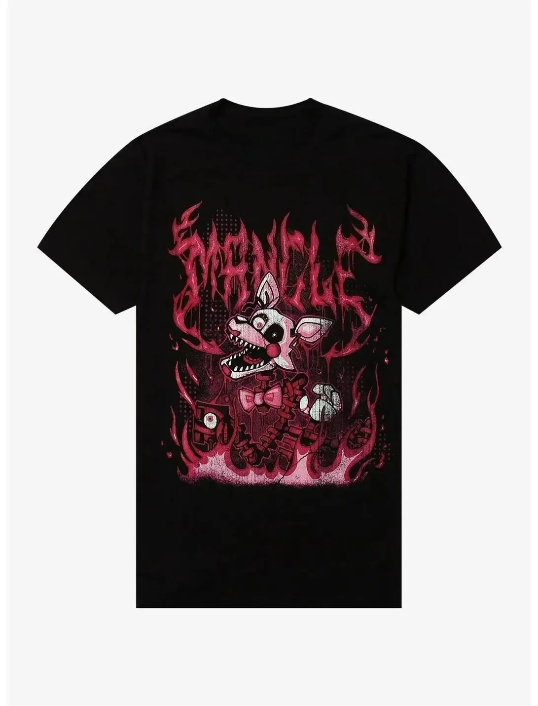 Five Nights at Freddy's T-Shirt – Klassisches Animatronic Crew Grafik-T-Shirt für FNAF-Fans, schwarzes Baumwoll-Oberteil für Männer und Jugendliche – Detail 8