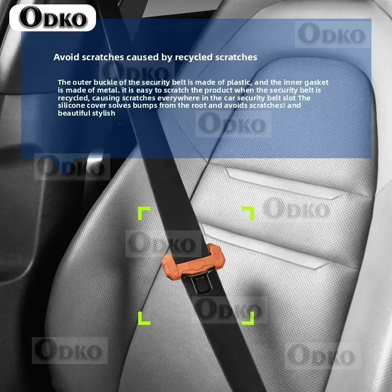 

Silicone Car Seat Belt Decorative Protective Cover for Wuling Starlight S Hongguang Mini Binyue Galletta Safety Plug Protection