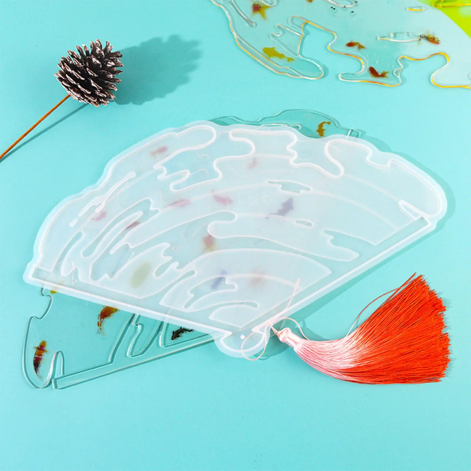 

Silicone Resin Fan Casting for Countertop Bathroom Creative Gift