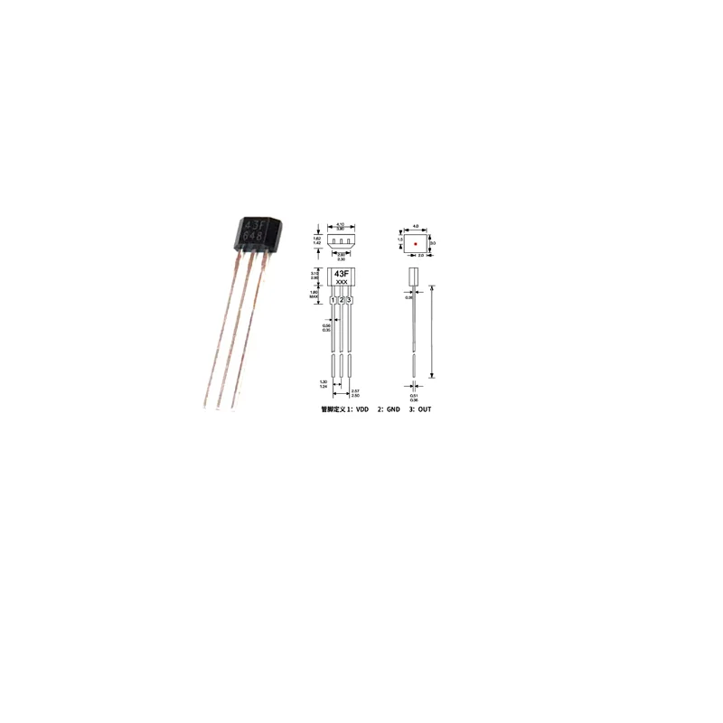 SS443F Transducers Magnetic Sensors Switches (Solid State) Digital Switch (Electronic Components)