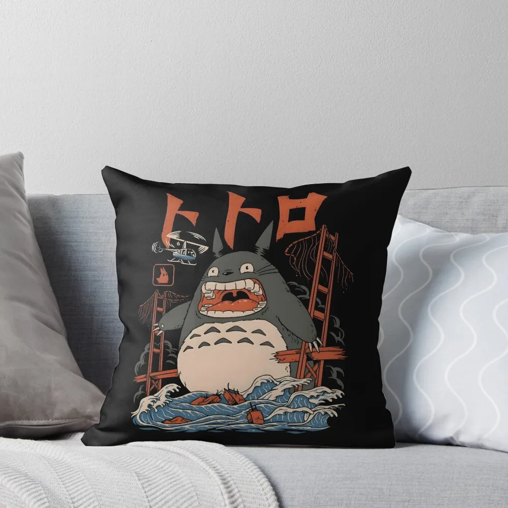 

kawaii & Cute art torozila -%[ghiblis]%- flying away Throw Pillow New year bed pillows Couch Pillows pillow