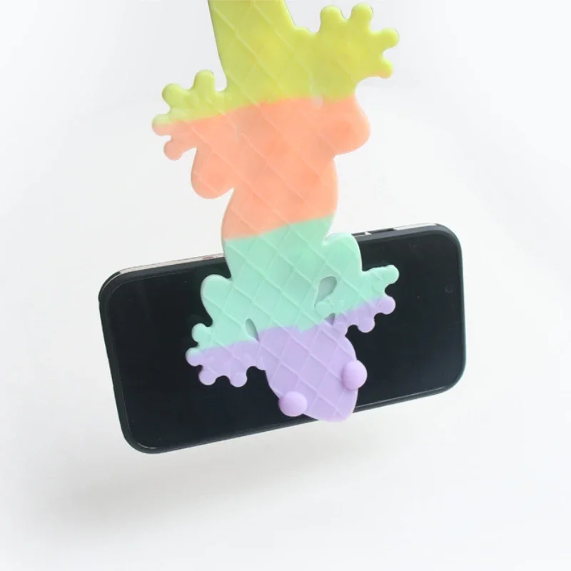 Silikon Bunte Gecko Saugnapf Squeeze Spielzeug Stress Relief Zappeln Sensorischen Spielzeug Magie Saugnapf Lustiges Spielzeug