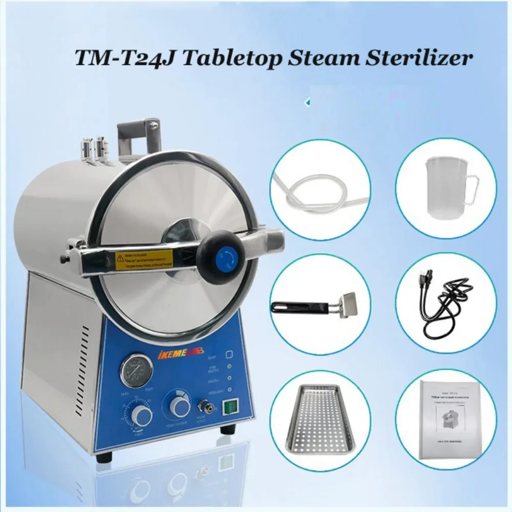 24L Tabletop Dental Medical High Pressure Autoclave Steam Sterilizer TM-T24J