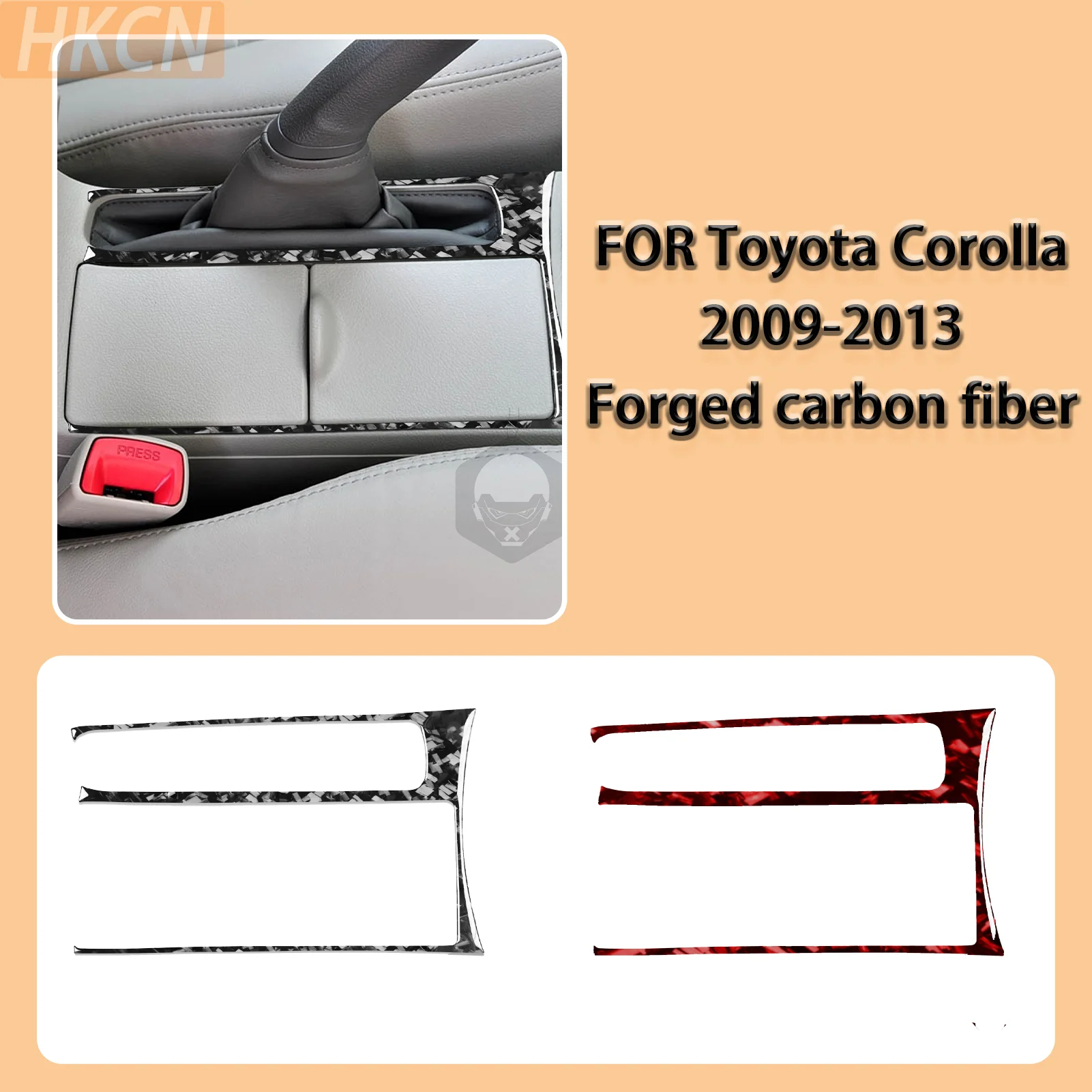 

FOR Toyota Corolla 2009-2013 Forged Carbon Fiber Central Control Cup Storage Frame Panel Decorative Interior Accessory Stickers