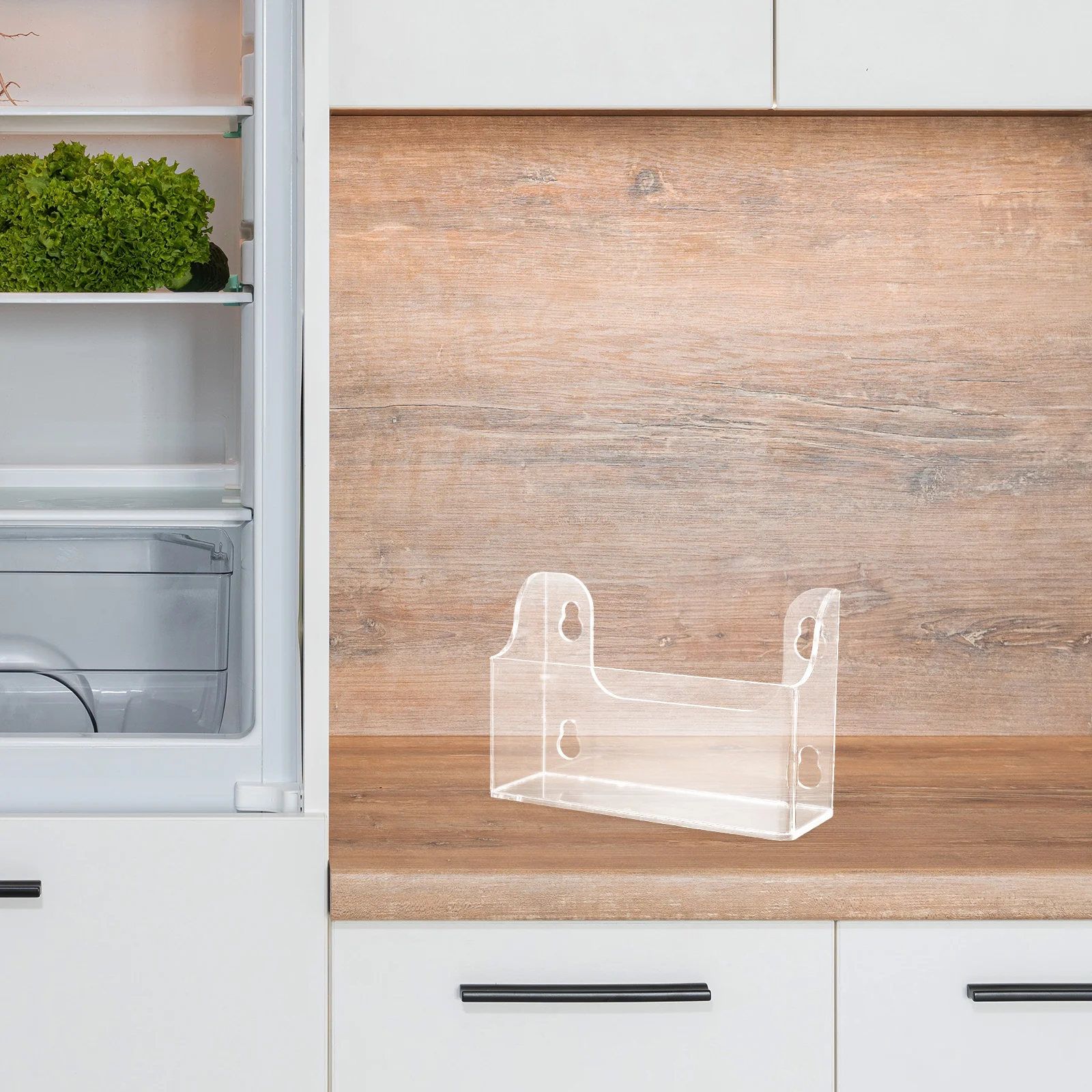 

Suction Cup Organizer Shelf Storage Rack for Refrigerator Multi Purpose Acrylic Wall Hanger Suction Utility Rack Fridge Cups