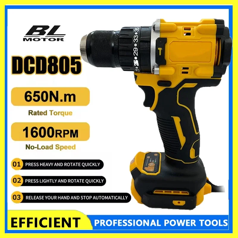 صالح ديوالت DCD805 فرش اللاسلكي تأثير الحفر متعددة الوظائف اليد الحفر متغير السرعة قوية سائق كهربائي أداة صالح #1