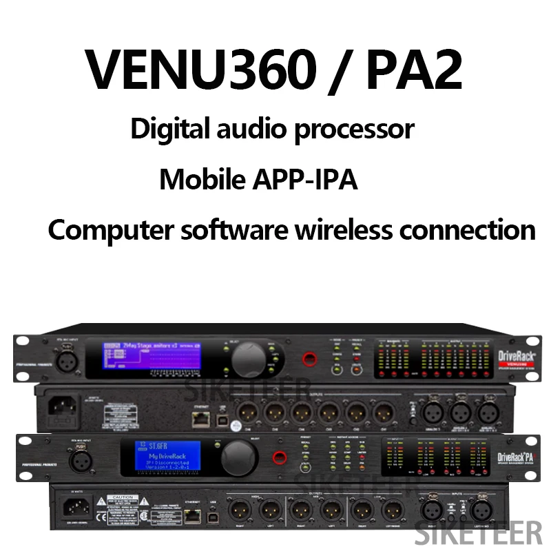 VENU360 PA2 디지털 오디오 프로세서 2 입력 6 출력 전문 무대 공연 처리 효과 스피커 관리 시스템