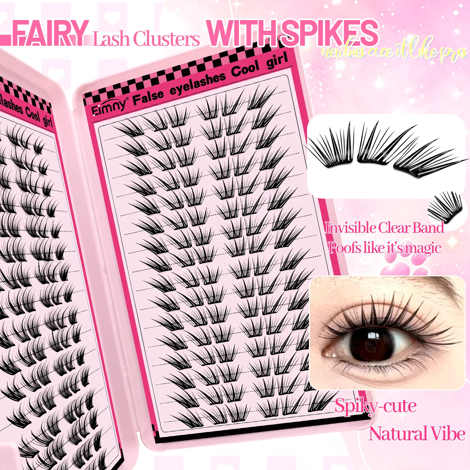 EIMNY Tierbasierte Falsche Wimpern, Wiederverwendbare Einzelwimpern, Bequem, Natürlich Flauschiger Look für Tägliche Anlässe, Partys und Verabredungen – Detail 6