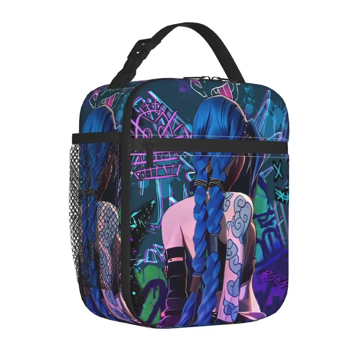 Arcane Jinx Game Merch Insulated Lunch Bags For School Office Food Storage Bag Portable Cooler Thermal Lunch Box