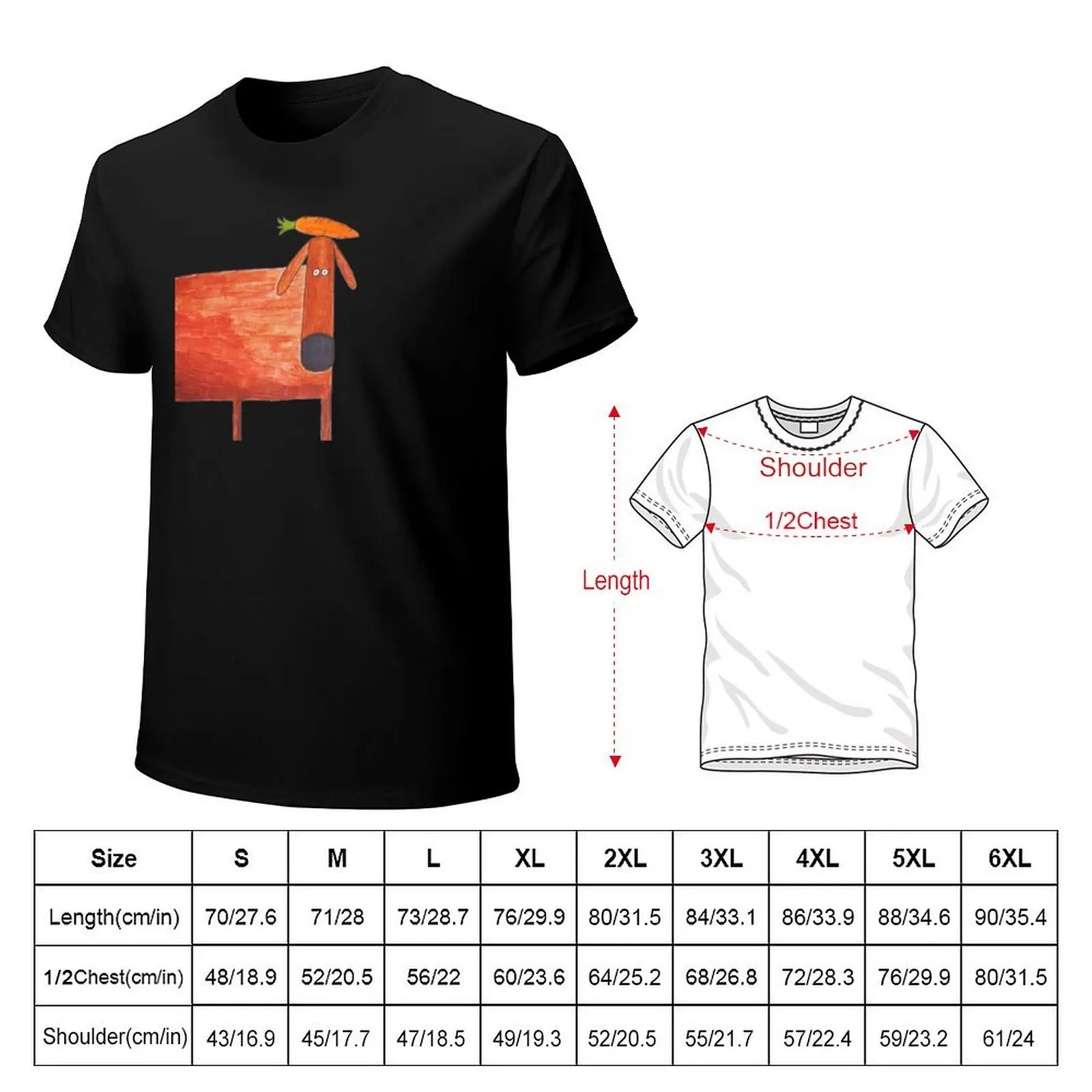 Surrealist Dachshund with carrot watercolor ala Magritte T-Shirt UV Protection Outdoor Tee Shirt