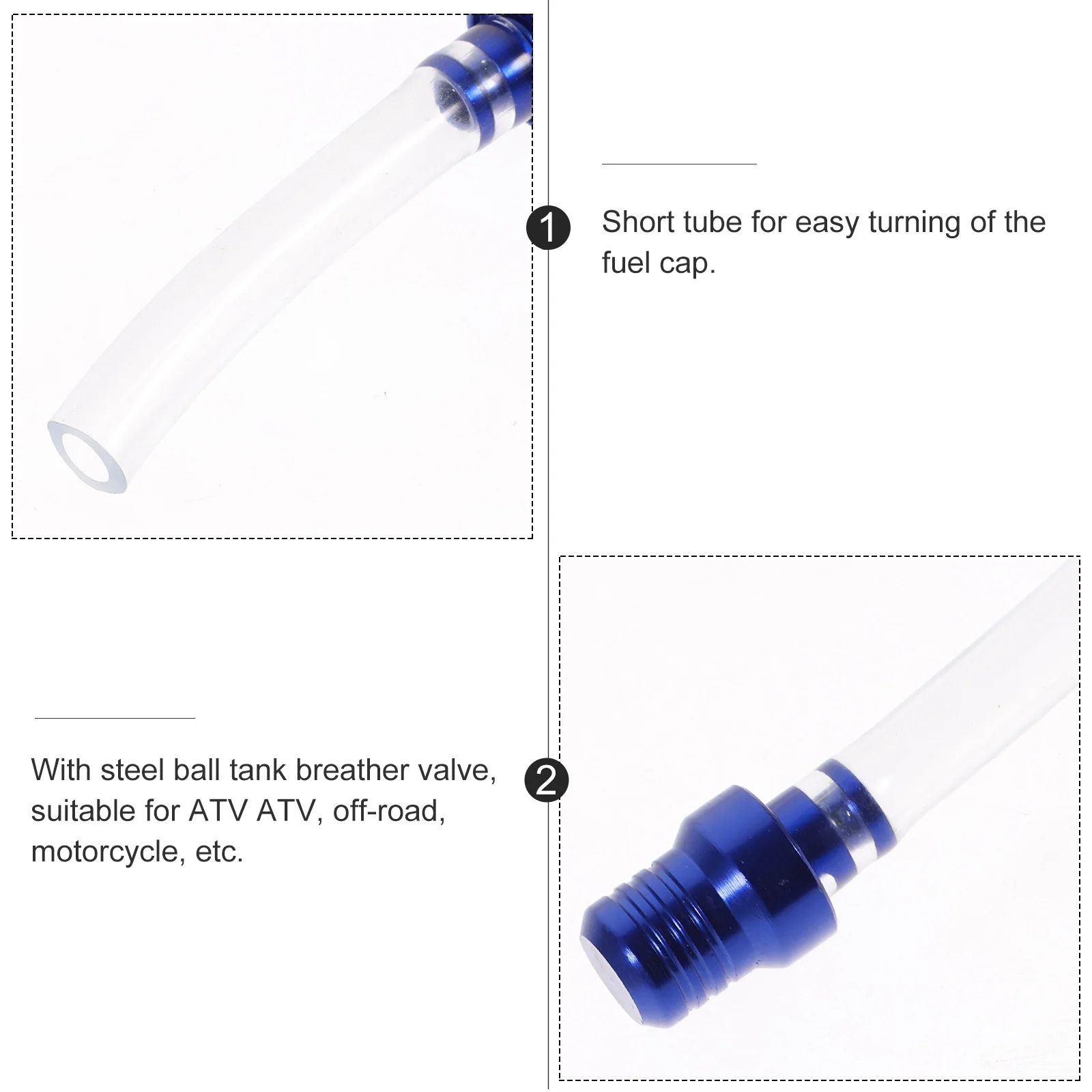 

2Pcs FuelTankVentCap AluminumAlloy BreatherTube Valve ATV MotorcycleDirtBike Accessories PressureReducing Valve GasCap